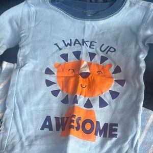 Koala Kids Light Blue Lion Graphic Long Sleeve Tee